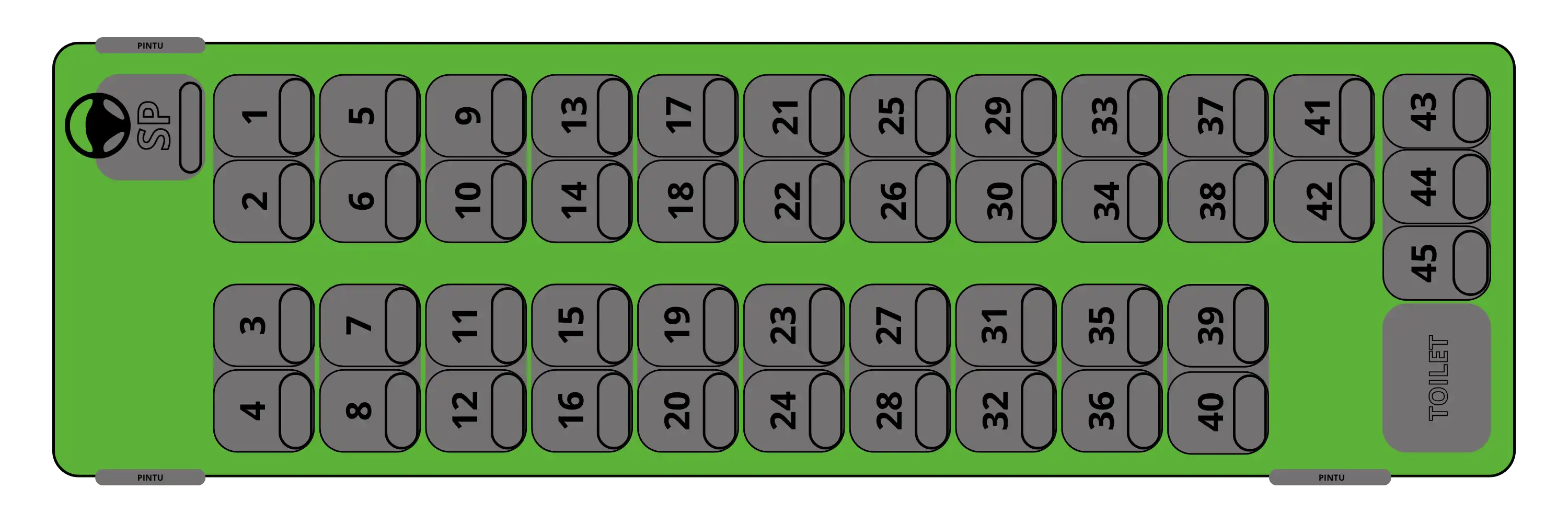 Seat 45 - 45 seat