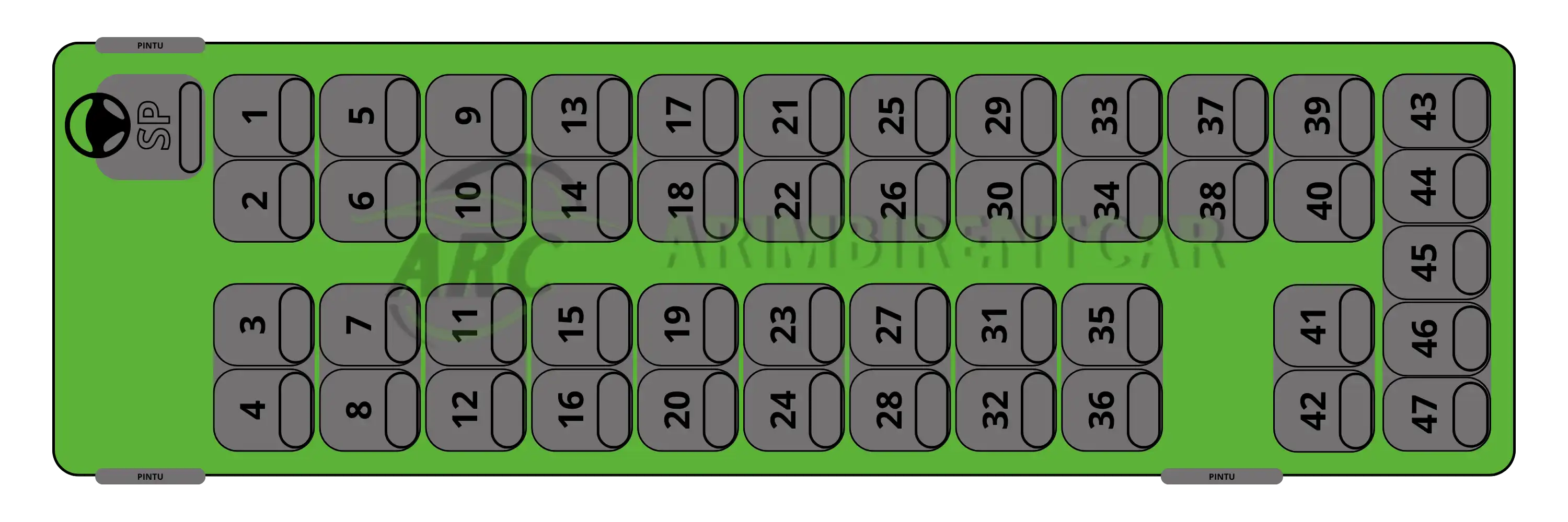 Seat 47 - 47 seat