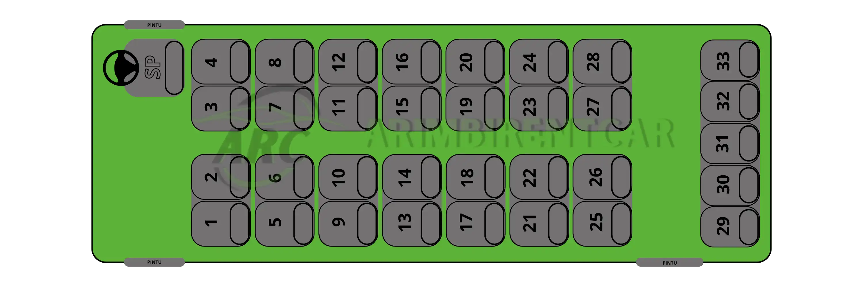 Seat 33 - 33 seat