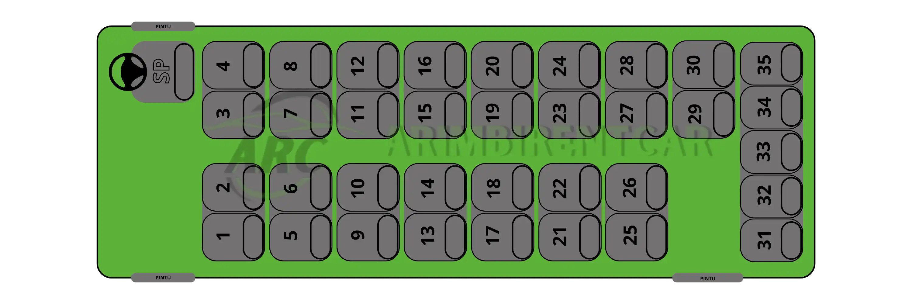 Seat 35 - 35 seat